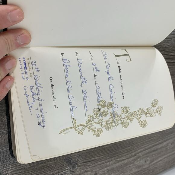 1962 Holy Bible Revised Standard Edition Holman Concordance Leather Red Letter - Picture 8 of 12